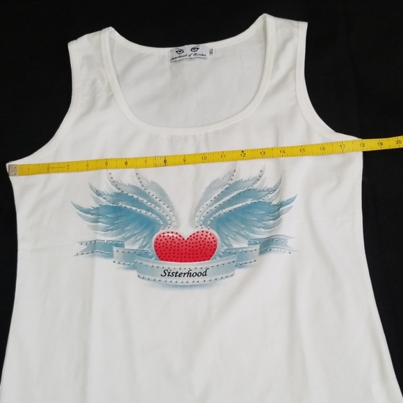 Sisterhood of Bitches White Printed Top. - Picture 6 of 7